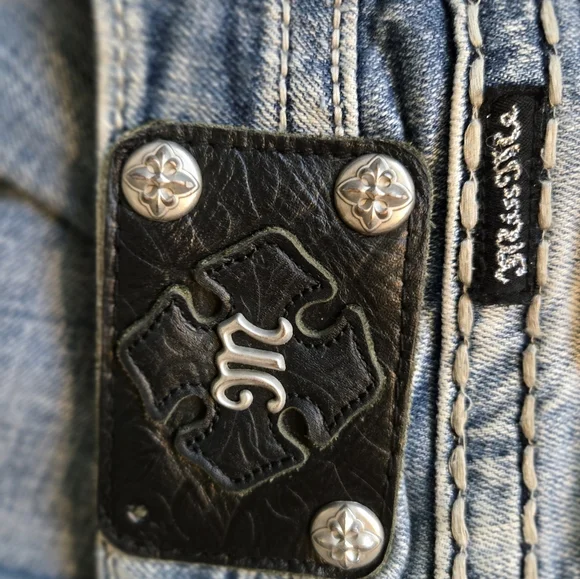 Miss Me Low Rise Cross Pocket Jeans Size 25 - Picture 4 of 4